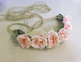 Mia Floral Crown • Organic Crown • Rosette Crown • Grapevine Crown • Wedding Headpiece • Bohemian Halo | Ready To Ship • by Sew Trendy